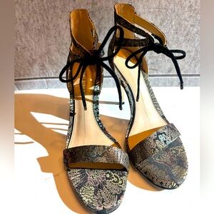 Lace tie dress heels. Gianni Bini